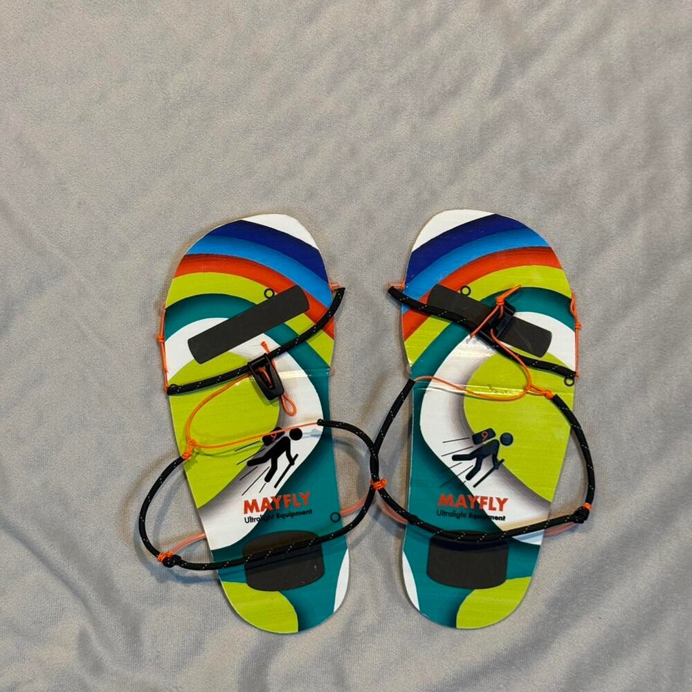 Multi coloured mayfly sandals festivalvibes ultralight